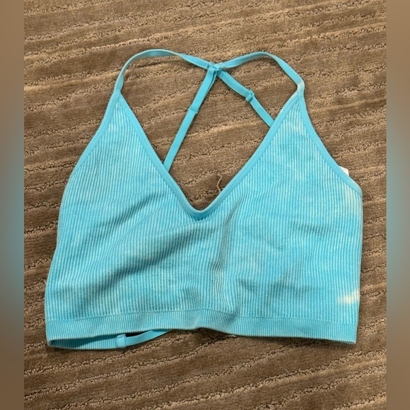 Aerie Light Blue Ribbed Top Size M - Picture 1 of 4